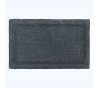 (Grey, Bath Mat - Extra Large) Luxury Reversible Cotton Bath Mat