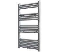 Grey Bathroom Central Heating Towel Rail Radiator Straight 600x1160mm