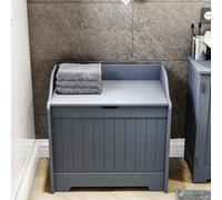 (Grey) Bathroom Laundry Basket Storage Chest Unit FSC100%