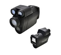 Grey Bear Night Vision Compact Plus I Infrared Monocular Rangefinder I 6X Magnification I Night Vision 132 yd I Rangefinder Distance 219 yd I Hunting I Hiking I Camping I Golfing I Wildlife