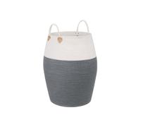 Grey & Beige Laundry Basket with Handels