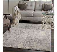 Grey Beige Luxurious Modern Easy To Clean Abstract Rug For Dining Room Bedroom And Living Room-160Cm X 221Cm