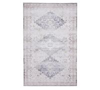 Grey Beige Traditional Persian Easy To Clean Bordered Geometric Rug For Dining Room Bedroom And Living Room-60Cm X 225Cm (Runner)