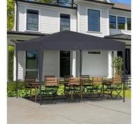 (Grey) Birchtree Waterproof Pop Up Garden Gazebo - 3 x 3m