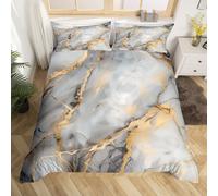 (Grey Black Gold, Super King(No Comforter)) Homewish Light Purple Marble Bedding Set Gold Abstract Fluid Marbling Duvet Cover For Men Women Bronzing Sequins Marble Grain Double Comforter Cover F