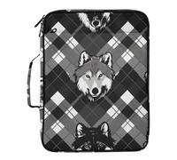 Grey Black Wolves File Organizer Expanding Folder 7 Pockets A4 Letter Size with Zipper Closure for Office Hanging File Folders expando