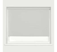 Grey Blackout Roller Blind Metal Fittings Trimmable UV Protection Thermal Properties Premium Fabric Home Office Bedroom Kids Room Child Safe Easy Fit Grey 90cm Width x 160cm Drop