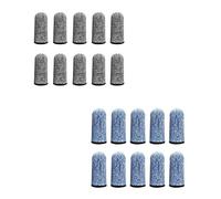 Grey+Blue, Finger Cots Cut Resistant Protection, 10 Pieces Reusable Finger Thumb Guards for Work, Kitchen, Garden, Sculpture, Anti-Slip Finger Protectors