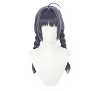Grey Blue Purple Cosplay Wigs for Women Long Double Braid Wig Anime Halloween Costume Wigs Game Cosplayer Wig
