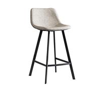 Grey & Blue Swivel Stool with Metal Frame Chairs for Home Bar and Kitchen (Comfortable Lumbar Support)