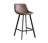 Grey & Blue Swivel Stool with Metal Frame Chairs for Home Bar and Kitchen (Comfortable Lumbar Support)