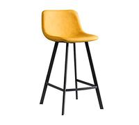 Grey & Blue Swivel Stool with Metal Frame Chairs for Home Bar and Kitchen (Comfortable Lumbar Support)