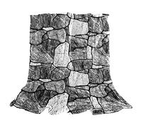 Grey Brick Wall Texture Fleece Throw Blanket for Couch Lightweight Plush Fuzzy