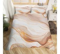 (Grey Brown, King(No Comforter)) Homewish Light Purple Marble Bedding Set Gold Abstract Fluid Marbling Duvet Cover For Men Women Bronzing Sequins Marble Grain Double Comforter Cover F