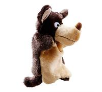 Grey Brown Wolf Finger Puppet Animal Toy for Early Education Interactive Storytelling Kids (Brown, One Size)