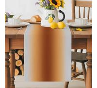 Grey Burnt Orange Gradient Table Runner 16x72 Inches Long Minimalist Ombre Modern Art Cotton Linen Table Runner Burlap Style for Dinner Table Party Decor Tabletop Decorations