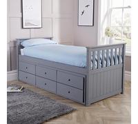 Florida Cabin Storage Bed Home Source Grey Single