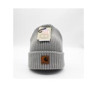 (Grey) Carhartt Hat Beanie Unisex Acrylic Winter Pull On Closure Knit Cap Soft Knit