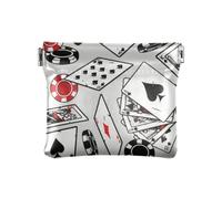 Grey Casino Gambling Women Leather Cash Wallet Fancy Card Holder for Girls Ladies Handbag, Grey Casino Gambling, 4.33"(L) x 3.74"(W) x 0.39"(H), Classic