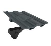 Grey Castellated Roof Tile Vent & Adapter, Marley Ludlow Redland Sandtoft