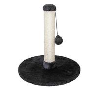 Grey Cat Scratching Post Round Soft Indoor Kitten Vertical Sisal Scratcher Tree