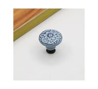 (Grey) Ceramic Cabinet Drawer Door Knob Cupboard Wardrobe Embossed Round Pull Handle with 25mm Screw
