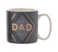 Grey Ceramic Mug with Gold Detail - Dad or Grandad