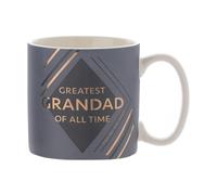 Grey Ceramic Mug with Gold Detail - Dad or Grandad