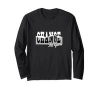 Grey Change The Game Monochrome Color Graphic Long Sleeve T-Shirt