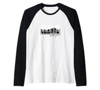 Grey Change The Game Monochrome Color Graphic Raglan Baseball Tee