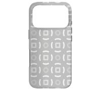 Grey Charcoal Circle Lines Rings Nordic Scandi Pattern Case for iPhone 17 Pro