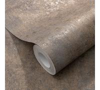 Grey Charcoal Wallpaper Taupe Gold Concrete Effect Textured Shimmer Free Match