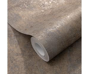 Grey Charcoal Wallpaper Taupe Gold Concrete Effect Textured Shimmer Free Match