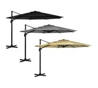 Charles Bentley 3.5M x-Large Round Cantilever Parasol - Beige