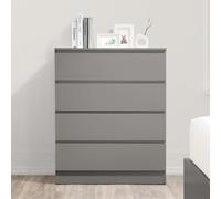 Grey Chest of 4 Drawers Birlea Oslo Scandia Retro