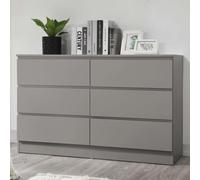 Birlea Oslo 6 Drawer Chest Grey Birlea Grey