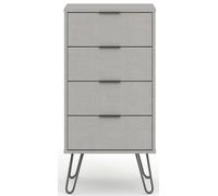 Core Products August 4 Drawer Narrow Chest Of Drawers Grey, Grey