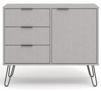 Augusta 2 Door 3 Drawer Grey Medium Sideboard - Size: 43 x 130 x 73cm - Wilko