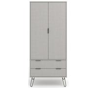 Grey Chest Wardrobe Sideboard TV Unit Coffee Table -Metal Hairpin Legs - Augusta