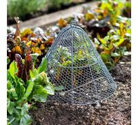Grey Chicken Wire Garden Seedling Cloche, Medium 32 x 39.5 x 39cm, Plant Cover, Metal Zinc Display Dome, Wire Candle Holder Cloche, Rustic Garden Cloche, Table Centrepiece Room Decoration