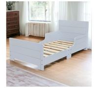 Urbn-Living Urbnliving 140Cm Length Grey Classic Wooden Toddler Kids Bed Safety Side Guard Rail Girl Boy Bedroom