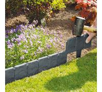 Grey Cobbled Stone Decorative Effect Garden Lawn Edging Plant Border Cobblestone Border For Flower Bed Vegetables 10 Pack