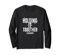 Grey Color Barely Holding it Together Grey Graphic Long Sleeve T-Shirt