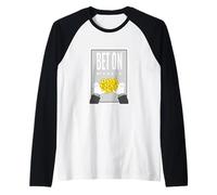 Grey Color Bet On Myself-v2 Grey Graphic Raglan Baseball Tee