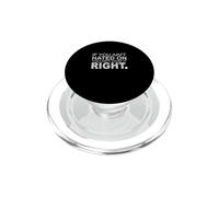Grey Color Hated & Doing It Right Grey Graphic PopSockets PopGrip for MagSafe