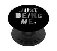 Grey Color Just How I Be Grey Graphic PopSockets Adhesive PopGrip