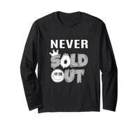 Grey Color Never Sold Out Grey Graphic Long Sleeve T-Shirt