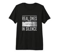 Grey Color Real Ones Move in Silence Grey Graphic Premium T-Shirt