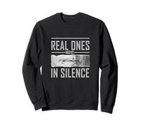 Grey Color Real Ones Move In Silence Grey Graphic Sweatshirt