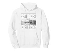 Grey Color Say Less Real Ones Grey WT Graphic Pullover Hoodie